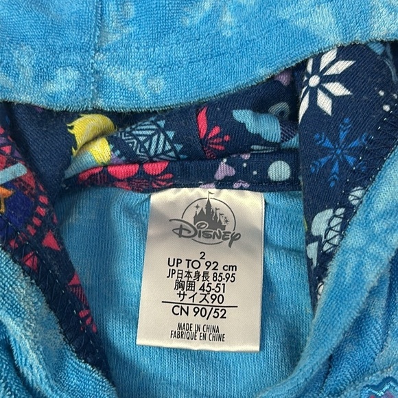 Disney - Frozen full zip hooded terry dress with ruffled cap sleeves. - Picture 3 of 4